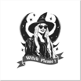 halloween funny Aesthetic Funny meme:Witch Please Posters and Art